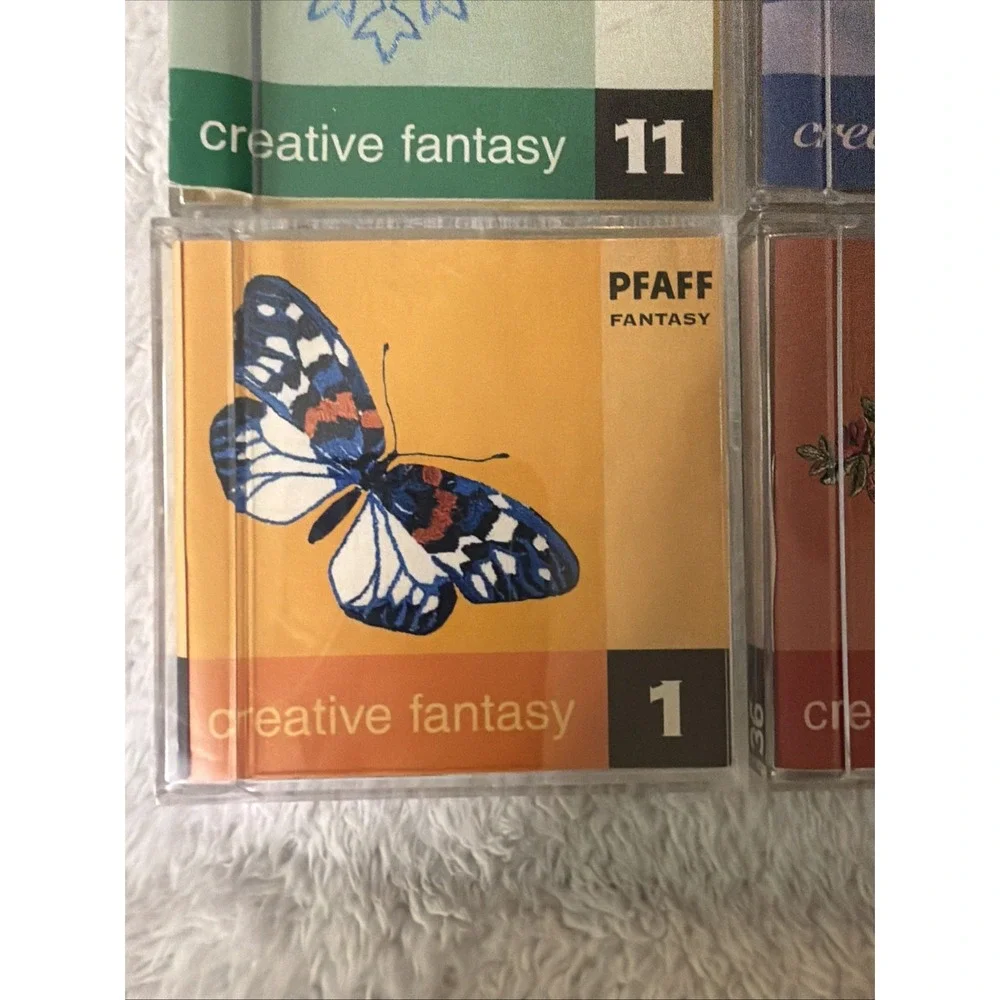 Pfaff Creative Fantasy Embroidery Cards & Memory Cards Lot of 4
